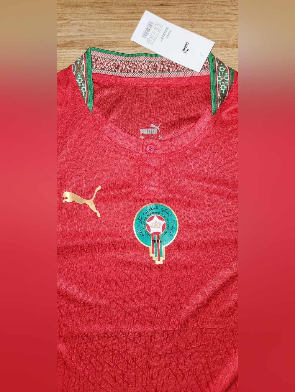 Morocco Home Soccer Jersey Player Version(L/XXL READ DESCRIPTION** 🇲🇦 - Picture 7 of 9